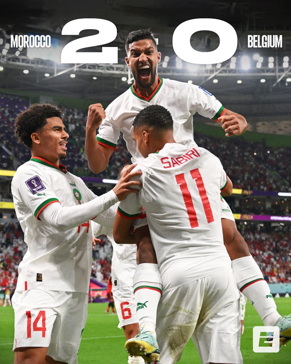 Febinthayyil's tweet photo. MOROCCO SHOCK BELGIUM AND LEAD GROUP F 😱
#FIFAWorldCup #FIFAWorldCupQatar2022 https://t.co/OQX7RsgLQG