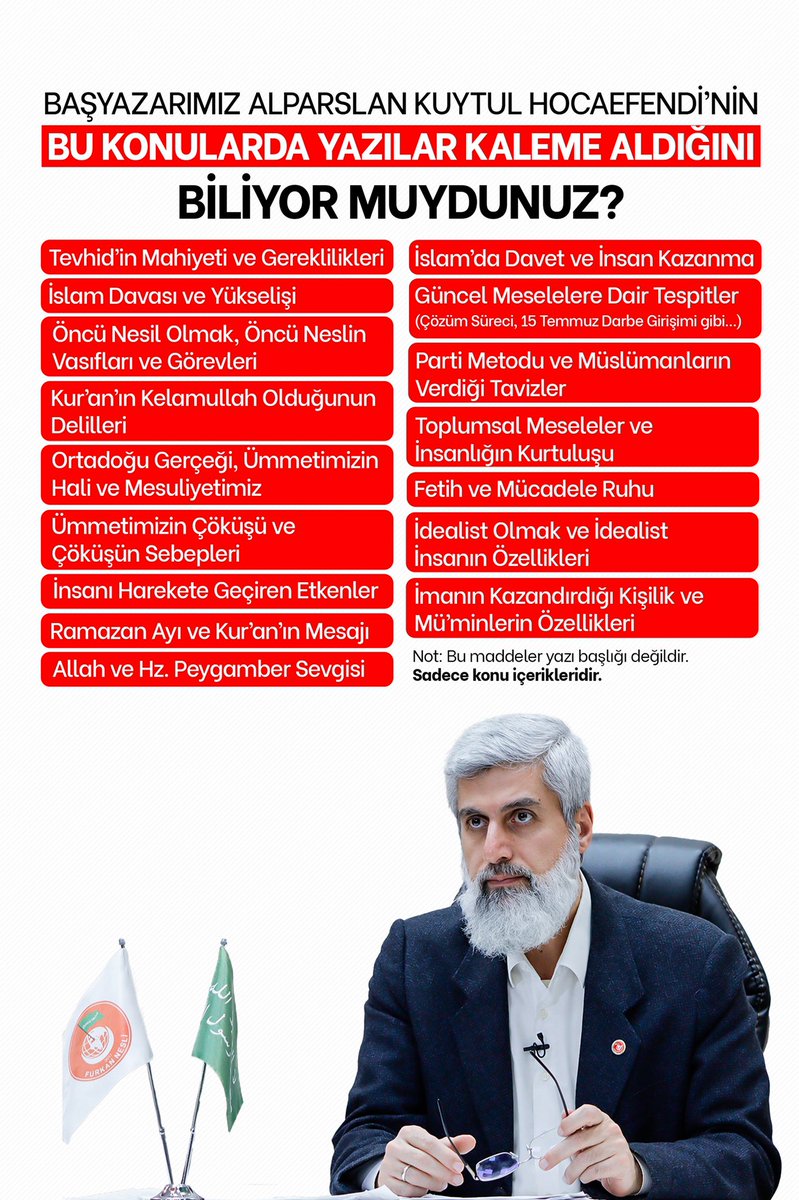 Behll45124348's tweet photo. Muhterem Hocamızın kaleme aldığı  tüm yazılarına ulaşmak için linke tıklayın : https://t.co/pyXwgADNnx…  #FurkanNesliOkuyorum   https://t.co/g201dhG7RM