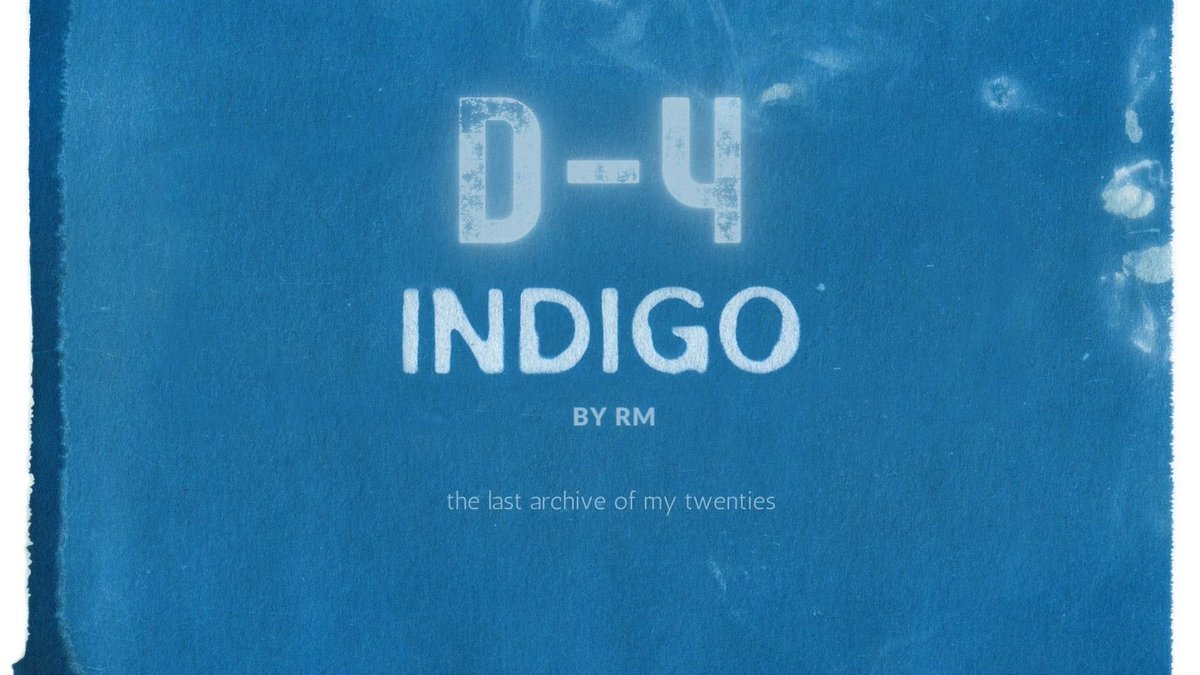 joonkooking's tweet photo. D-4

Indigo by RM 
12/2

#RM #NAMJOON #알엠 #김남준 #IndigoByRM #BTS @BTS_twt https://t.co/V61Mul3Vgp