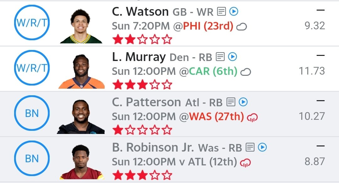 TheTxHurricane's tweet photo. @FantasyPros @Fitz_FF Are these the right two for half ppr? #askthepros https://t.co/bloBObY281