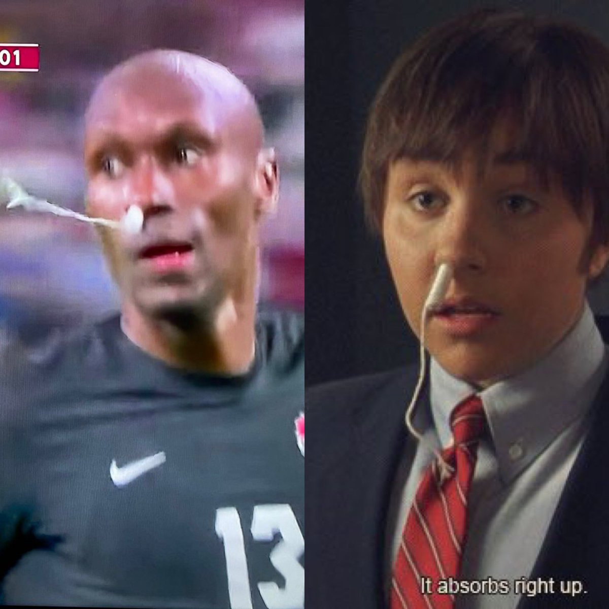 “Beckham does it all the time”

<a href="/atibahutchinson/">Atiba Hutchinson</a> takes a page from iconic 2006 soccer movie ‘She’s the Man’ 

#canmnt #Tampon