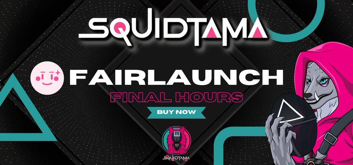 bigbunnycrypto's tweet photo. 🚨FairLaunch Final Hours🚨

‼️BUY NOW‼️

🐺SquidTama | @SQUIDTAMA_BSC 🐺
Come and join the Wolfpack on our journey to greatness👇
https://t.co/sDtpGfRRR3

💰50BNB Softcap 
🏆Buy competition LIVE!

FairLaunch link:
https://t.co/XwHbgr8Goi

#BSC #BSCGemsAlert #BNB https://t.co/bAMk4aA3mi