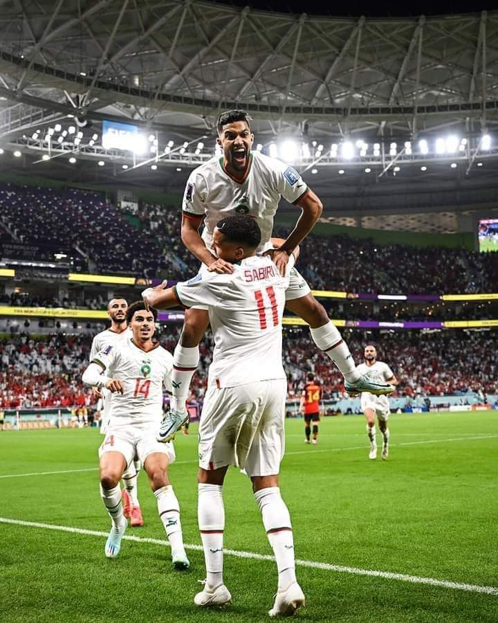مباراة للتاريخ يا أسود المغرب 🇵🇸❤💪🇲🇦
أداء جميل عالمي بإمتياز …
الف مبارك اسود الاطلس  🇲🇦
#المغرب_بلجيكا 
#كأس_العالم_قطر_2022