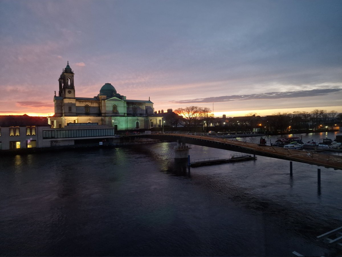KarenPowerComms's tweet photo. That's a wrap on the @greenparty_ie convention. Inspiring weekend. Very apt I could see the new pedestrian and biking bridge across the Shannon from my room #ActiveTravel #gpac22 https://t.co/f2qgeiTiiL