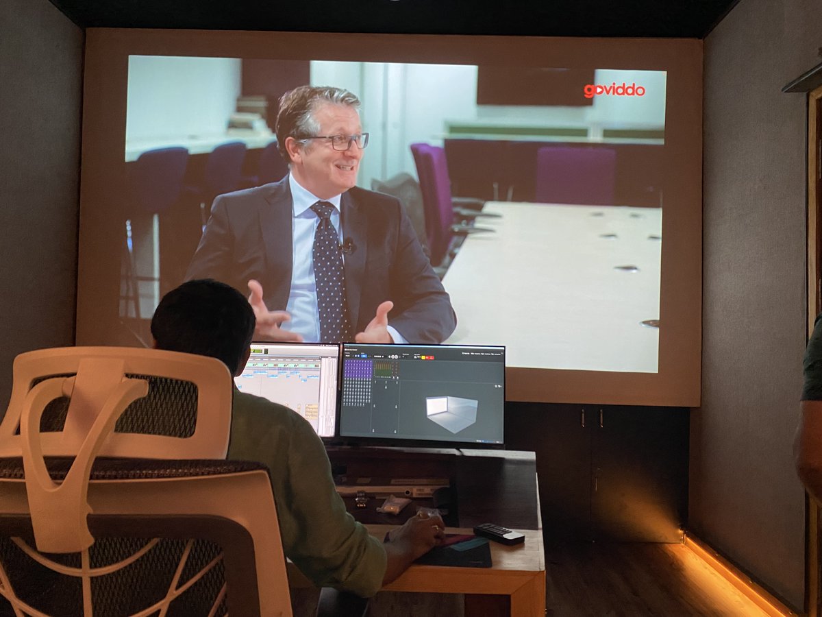 RealGoViddo's tweet photo. Some candid moments from the postproduction studio! 
Only two weeks to go to unveil the story! #TheEntrepreneurDocumentary releasing on 12th December only on GoViddo YouTube Channel (https://t.co/Ky16ppRV6g) 
@iPratikShelar @IndianMovieFrnd https://t.co/kbt7jsSw3V