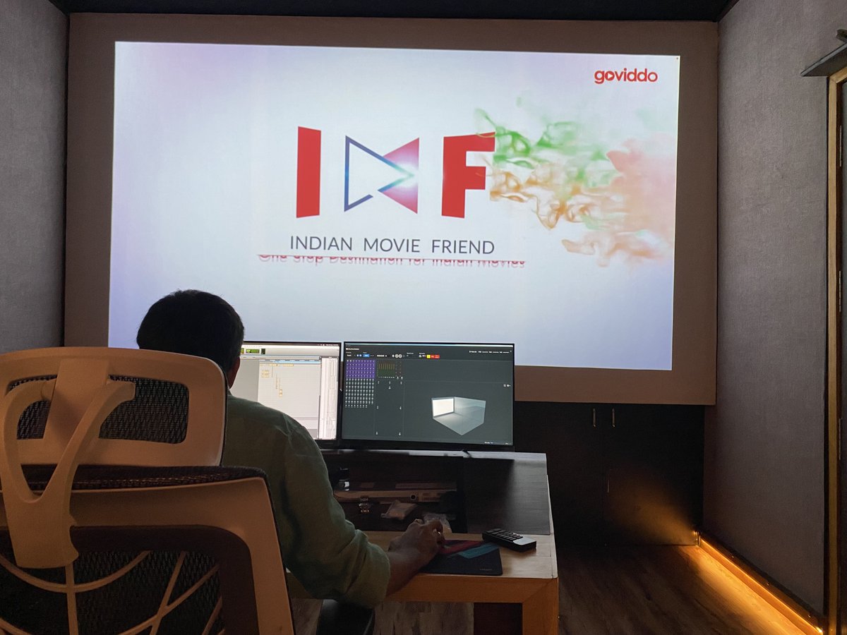 RealGoViddo's tweet photo. Some candid moments from the postproduction studio! 
Only two weeks to go to unveil the story! #TheEntrepreneurDocumentary releasing on 12th December only on GoViddo YouTube Channel (https://t.co/Ky16ppRV6g) 
@iPratikShelar @IndianMovieFrnd https://t.co/kbt7jsSw3V
