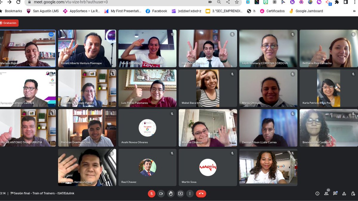 Muy pronto tendremos novedades de este grupo de educadores!!!
Estamos juntos en este camino y estoy segura que solo es el inicio de todo lo que van a lograr en la línea de crecimiento que nos ofrece <a href="/GoogleForEdu/">Google for Education</a>. <a href="/RojasMariano/">Mariano</a> <a href="/karpon89/">Karla Rivas Ponce</a>
#BecomeATrainer #GCT #ToTPeru