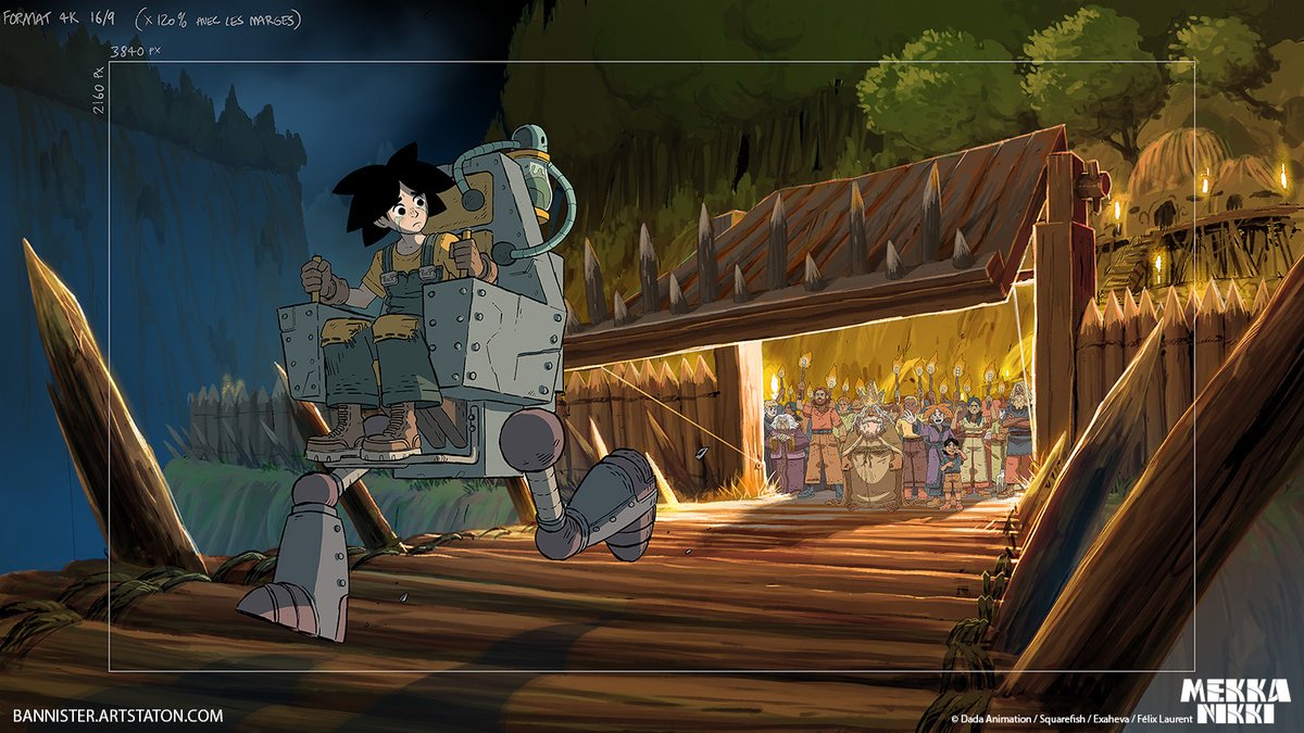 bannister01's tweet photo. "The village" background design for the Mekka Nikki TV show project.
6 depth layers, fully painted, "animated" in After Effects to add parallax.

#backgrounddesign #animation #animationbackground #backgroundlayout #TVpilot #trailer #conceptdesign #backgroundartist #mekkanikki https://t.co/Uha6WQmq8r
