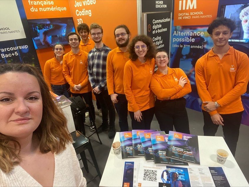 nlidija's tweet photo. Bravo à nos équipes de l’@IIMparis et à nos ambassadeurs pour les cinq jours de salon @letudiant à Paris et à Nantes! Merci de porter haut les couleurs de l’IIM 🧡 @MickaelGarime @MatiDuquesne @PlvJennifer @NoiraM_SorgeL https://t.co/V0I5QDfozQ