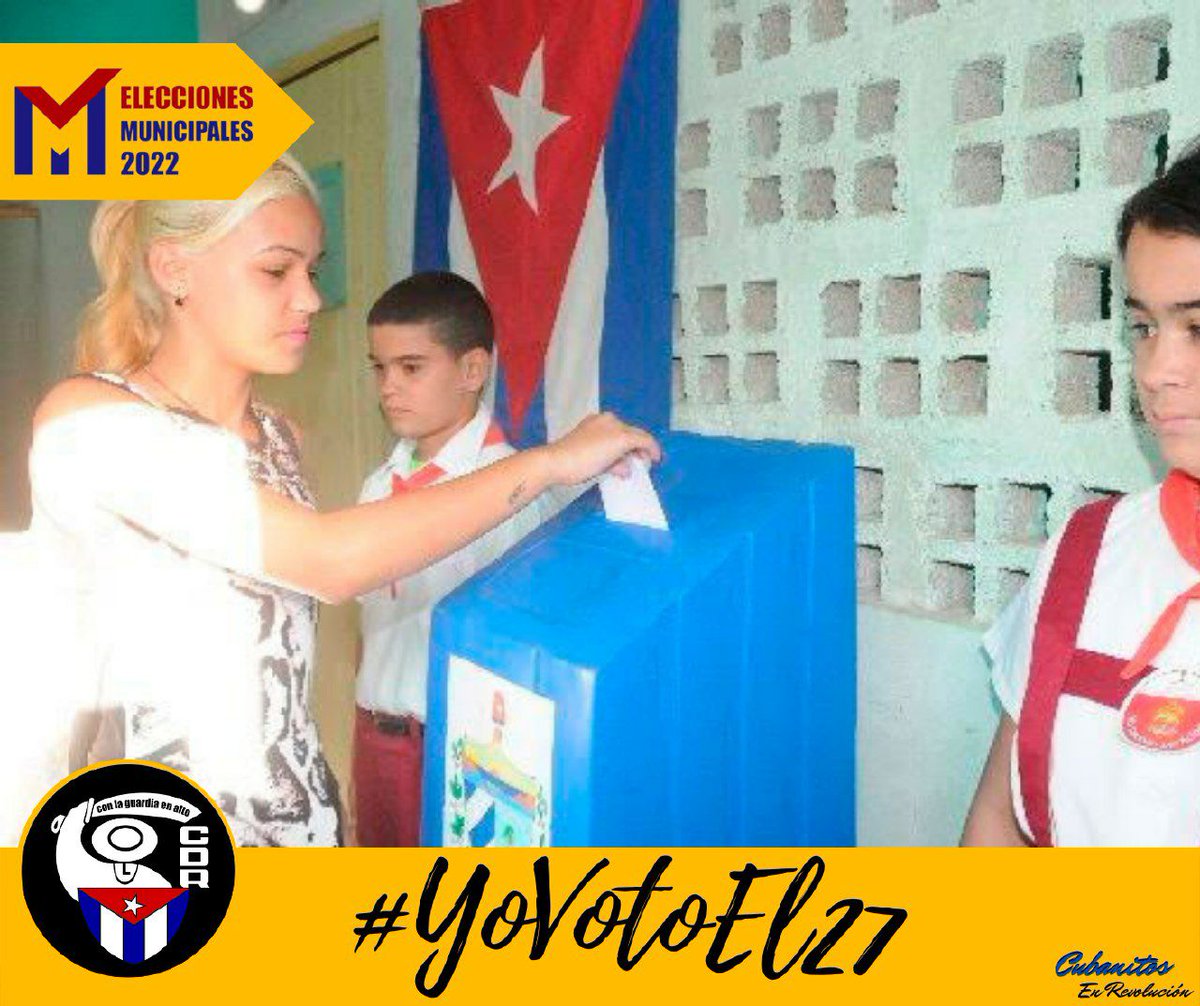 Besnoymp_26's tweet photo. Nuestro corazón está con #Cuba este domingo 27 de noviembre cuando se realicen las votaciones.

#YoVotoEl27 #VoluntadDeElegir #CubaPorLaVida 

@cubacooperaven @cubacolabora @unidad_central @MINSAPCuba @japortalmiranda @JosAnto54744901 @leon_raulito @Besnoymp_26 @Plana07897890 https://t.co/ge03wblmlz