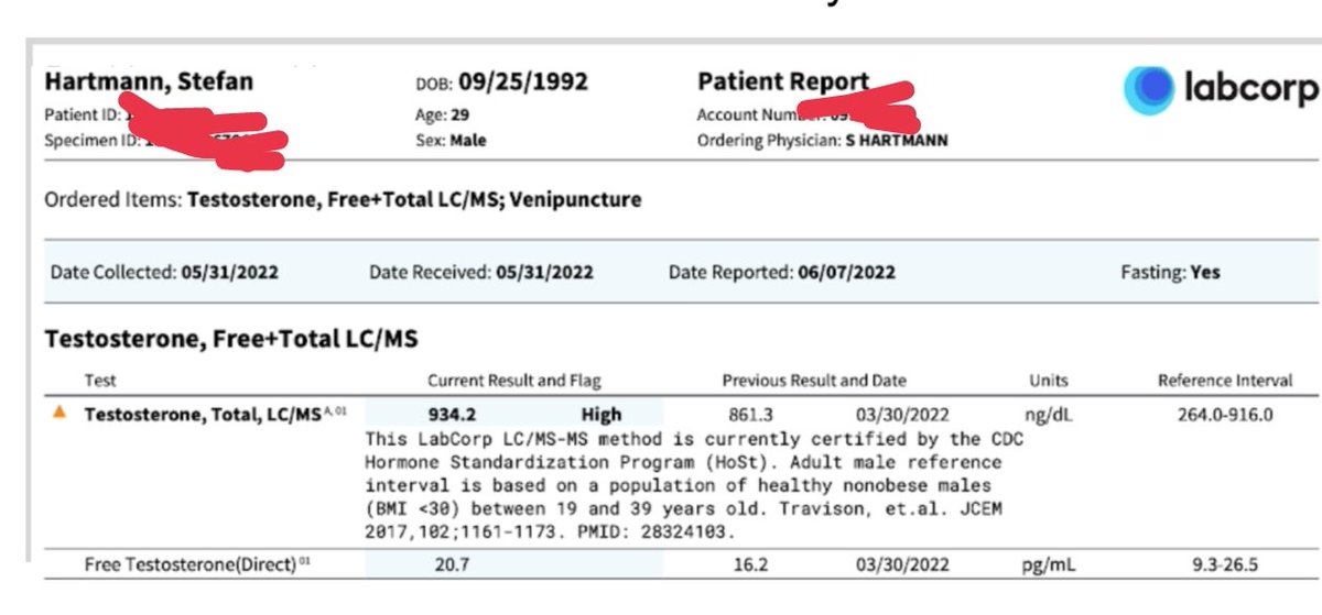 ironDPC's tweet photo. There is an epidemic of hormonal abnormalities. The fact that my testosterone levels flag high outside the reference range tells you that labs have lowered the bar as to what is considered normal
#testosterone #epidemic #hormones #testosteronereplacement #BHRT #MedTwitter https://t.co/i0lwmmA3fg