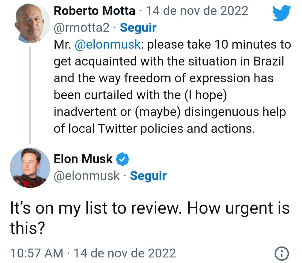 itslaraborges's tweet photo. @elonmusk @Trainwreckstv @ianmiles 🚨 Elon, we have a lot of URGENCY regarding the CENSORSHIP that is happening on twitter in BRAZIL.  Please do something NOW! 🇧🇷 https://t.co/euYhNbNsNb