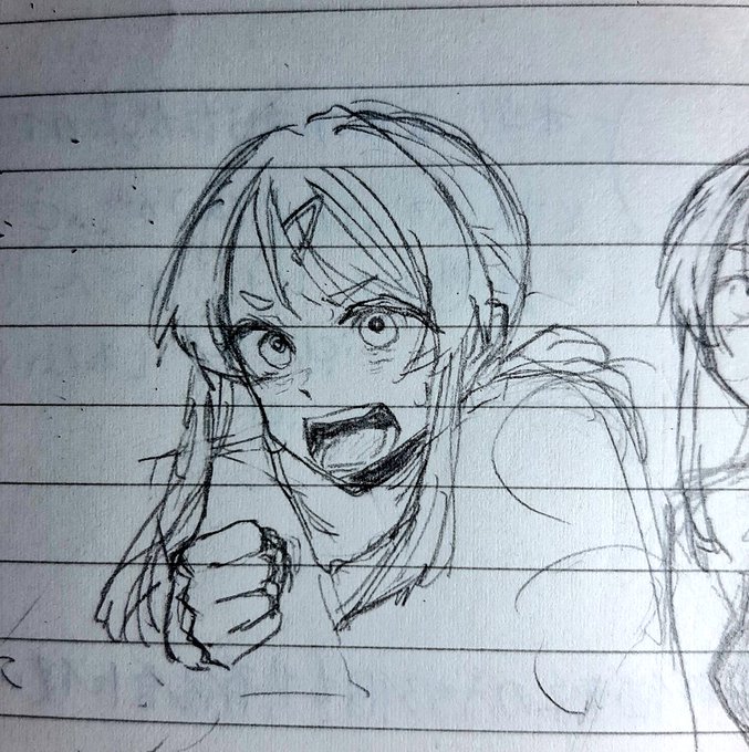 この時間帯に勉強してるとね～～～～～～～ 捗るんですね 落書きが 