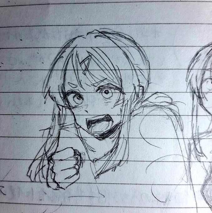 この時間帯に勉強してるとね～～～～～～～ 捗るんですね 落書きが 