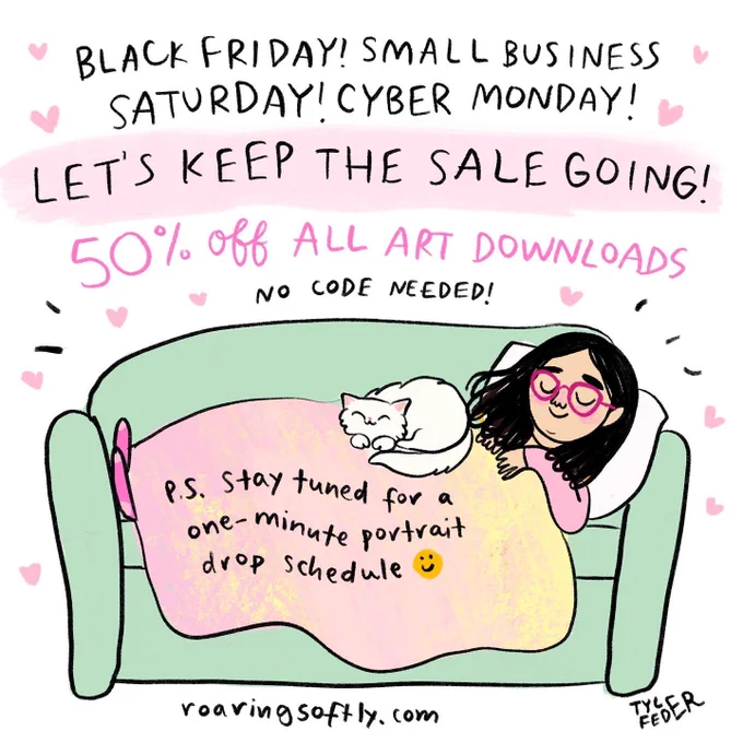 I'm having a big sale in my Etsy shop through Cyber Monday! Half off all digital downloads, no code needed! https://t.co/E7RWQb8bvA 