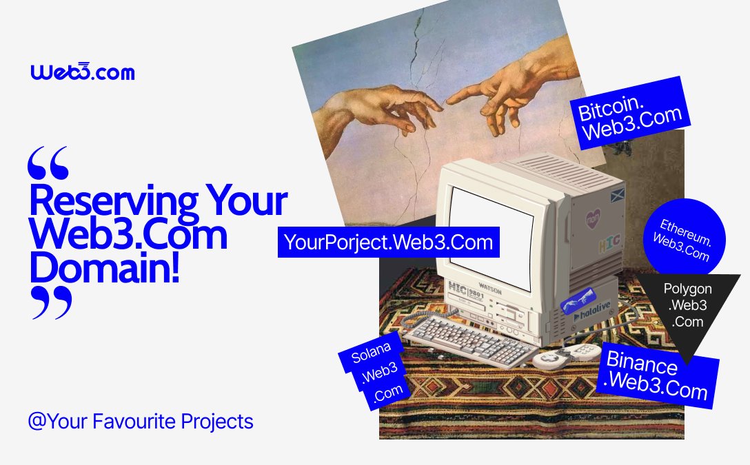 web3_platform's tweet photo. 📢To protect the prestigious brands' rights, we are reserving the https://t.co/NXvrvWpFCM domain now!🔥

🧭Tag your favorite projects below to notify!
🔗Domain Reservation link for projects👉https://t.co/fI7sajiLi6

For more information🔗https://t.co/usLTKAOZe7
#Web3 #ENS https://t.co/QLQFzqdZGy
