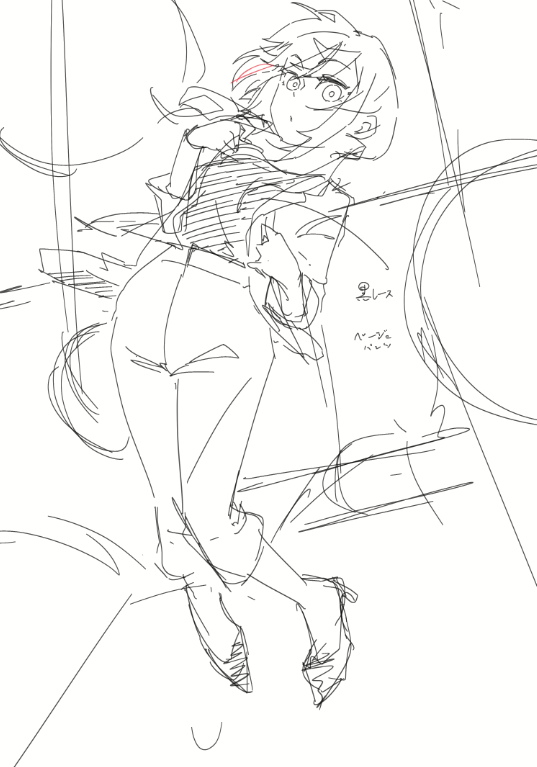 なんか描いてて既視感あるんだよなぁって思って描いてたけど、不安なので没の絵 