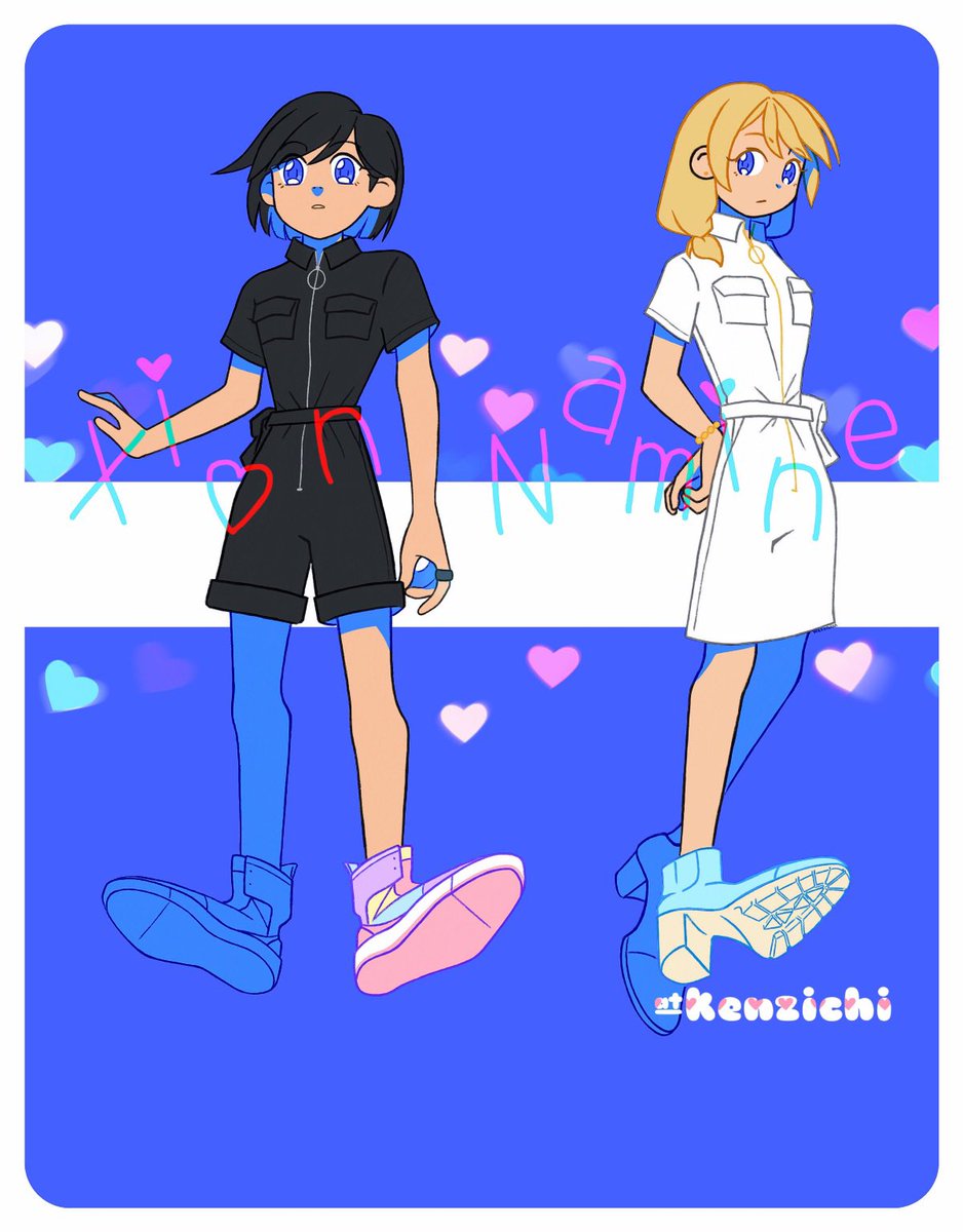 Kenzichi's tweet photo. Xion in an outfit I saw + a Namine variant 🖤🤍 #kingdomhearts https://t.co/tnsk5ksq6H