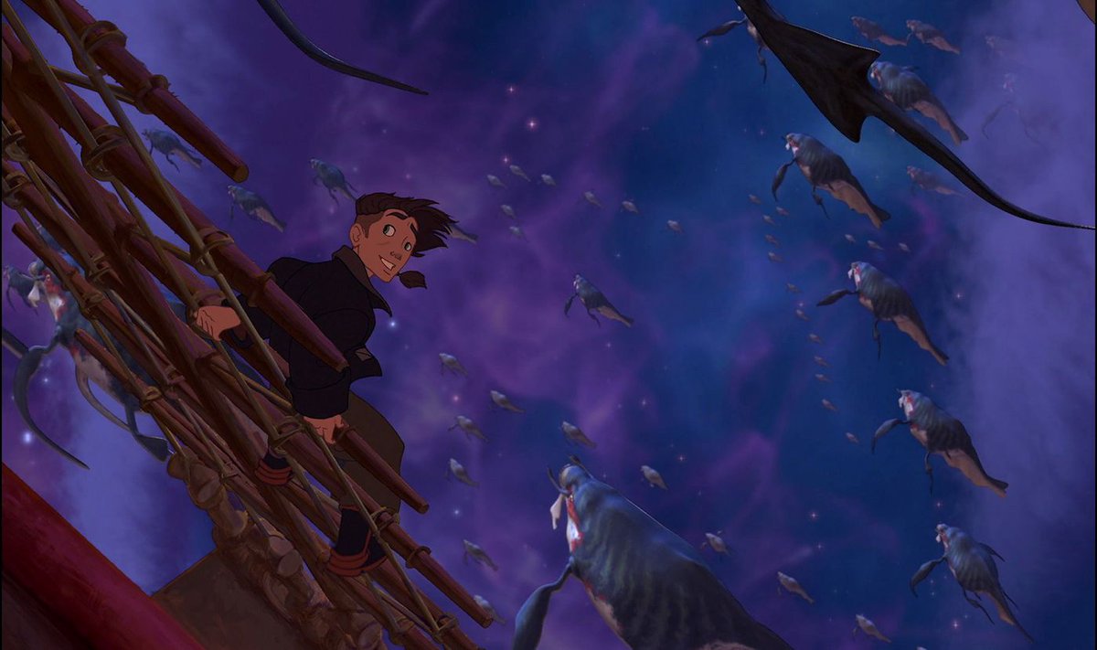 levmauc's tweet photo. Se cumplen 20 años del estreno en cines de EL PLANETA DEL TESORO, una aventura espacial steampunk que adaptaba el clásico de Robert Louis Stevenson. https://t.co/SlKMvKawOC