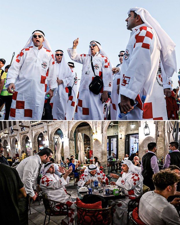 Febinthayyil's tweet photo. These Croatia fans went all out 🇭🇷
#fans 
#CroatiavsCanada 
#Croatia #FIFAWorldCup https://t.co/dyXQZMcfk3