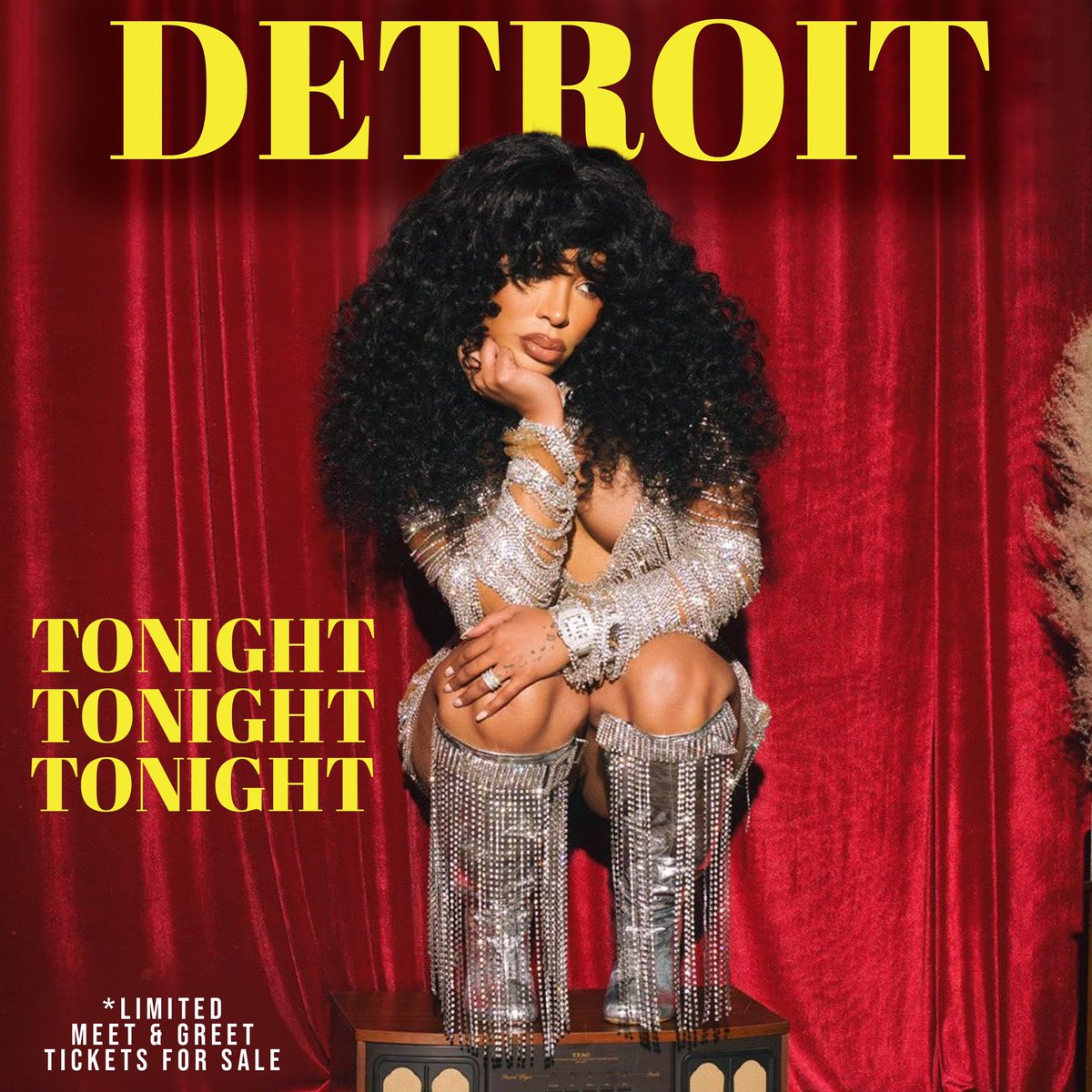 kmichelle's tweet image. TONIGHT: Detroit, I’ve brought the band, the dancers, the singers and my moonshine! I’ve got some things to get off my chest! #firstshowback #pre-tour
