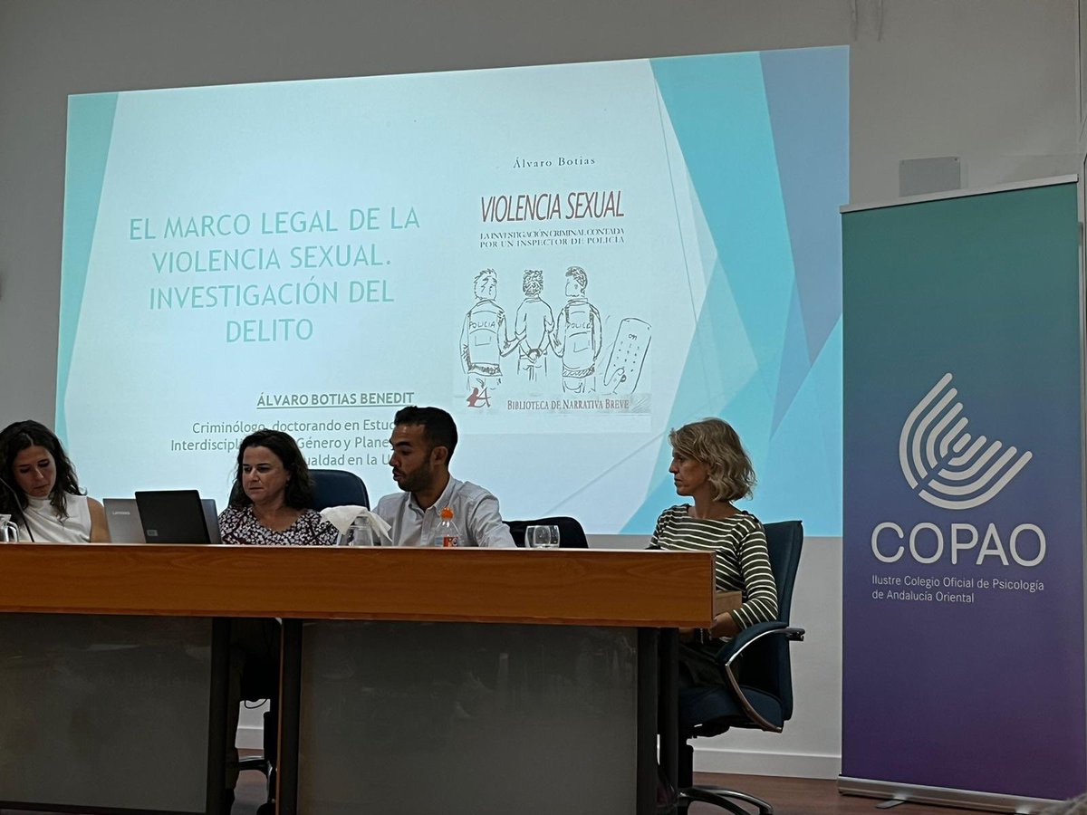 La semana pasada, en el <a href="/COPORIENTAL/">Colegio Oficial de Psicología Andalucía Oriental</a>, tuve la enorme fortuna de compartir espacios con estas tres magníficas psicólogas. Hablamos de la nueva reforma legislativa, de cifras oficiales y estudios, de investigación criminal de la #ViolenciaSexual, etc.

Una tarde muy completita 😍👇🏻