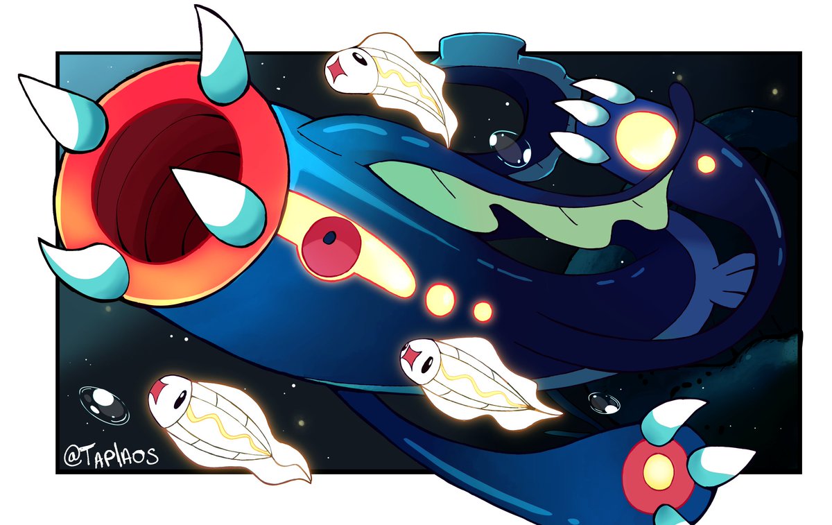 no humans pokemon (creature) white border border underwater bubble glowing  illustration images