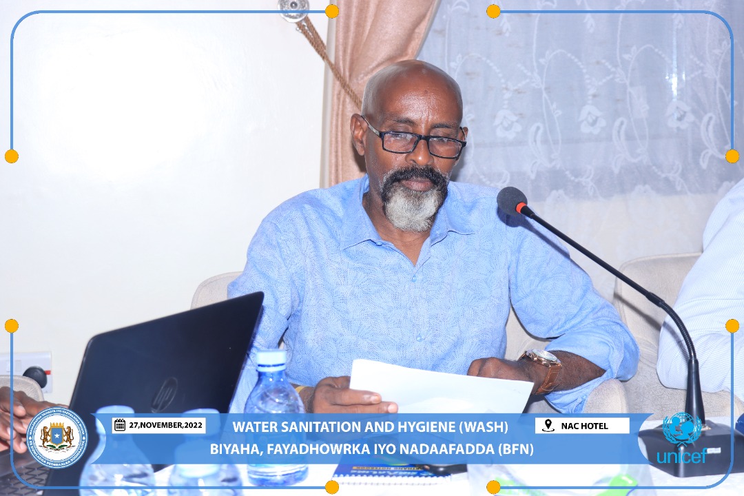 MoEWRSo's tweet photo. The @MoEWRSo held the annual review meeting of the rolling work plan program on #WASH 2022. 
The meeting was officially opened by the DG of the  
MoEWR Mr. @Abdirizack_MM . (1/4) https://t.co/fC7bLeoCJT