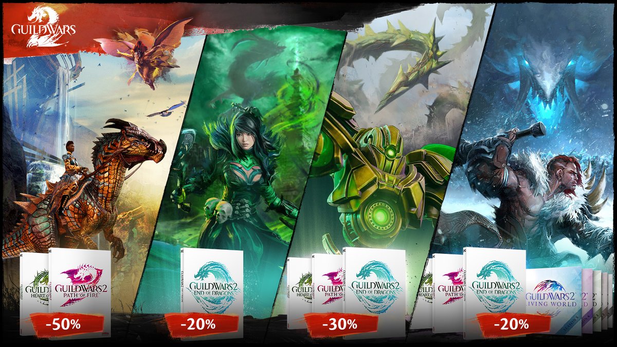 test Twitter Media - Only two days remain in #GuildWars2's Black Friday sales week! Pick up #GW2 expansions now for up to 50% off. Upgrade your account with new Masteries, mounts, explorable zones and more!

Buy now: https://t.co/ZwBIxf4lQg https://t.co/jsvcGGc5dO