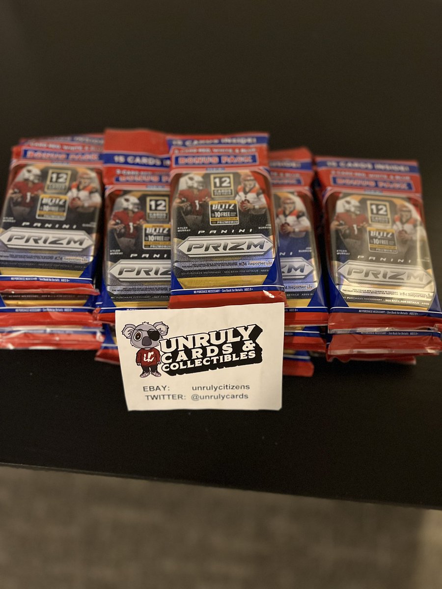 Unrulycards's tweet photo. 15 total cello packs available, selling in lots of 3. 3 for $120 total. Burrow/herbert/tua rookie year https://t.co/oECQFHsE77