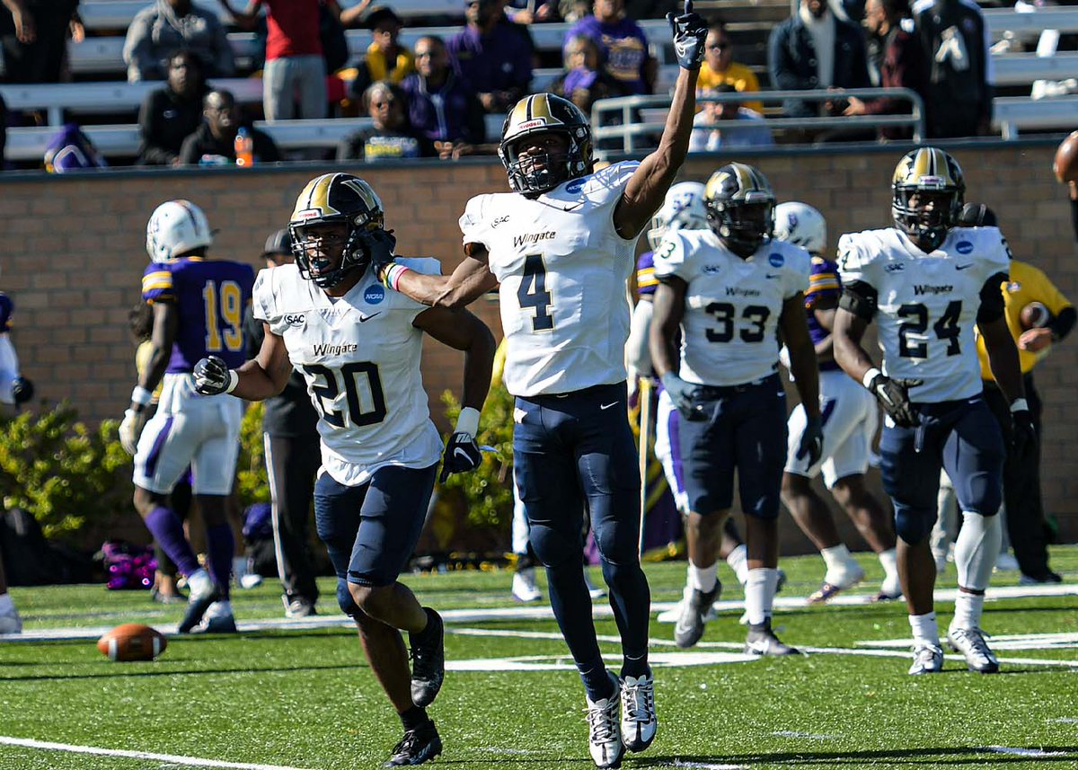 That #WINgate defense in the play-offs...

13 points allowed
17 points scored
25 tackles for loss
14 sacks
4 interceptions 

The 'Dogs have held the 2 opponents to a combined 63 points below their season average

#OneDog | @WingateFb 