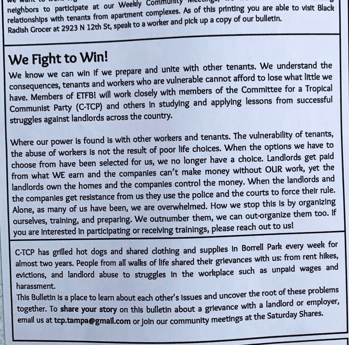 TropCommunists's tweet photo. Another Saturday means another community meeting in Borrell Park. Yesterday, we sat down with neighbors and friends to discuss further plans for developing this project into a fully-fledged tenants' assembly with the explicit aim of lowering rent across the city through... https://t.co/56odQFbrg3