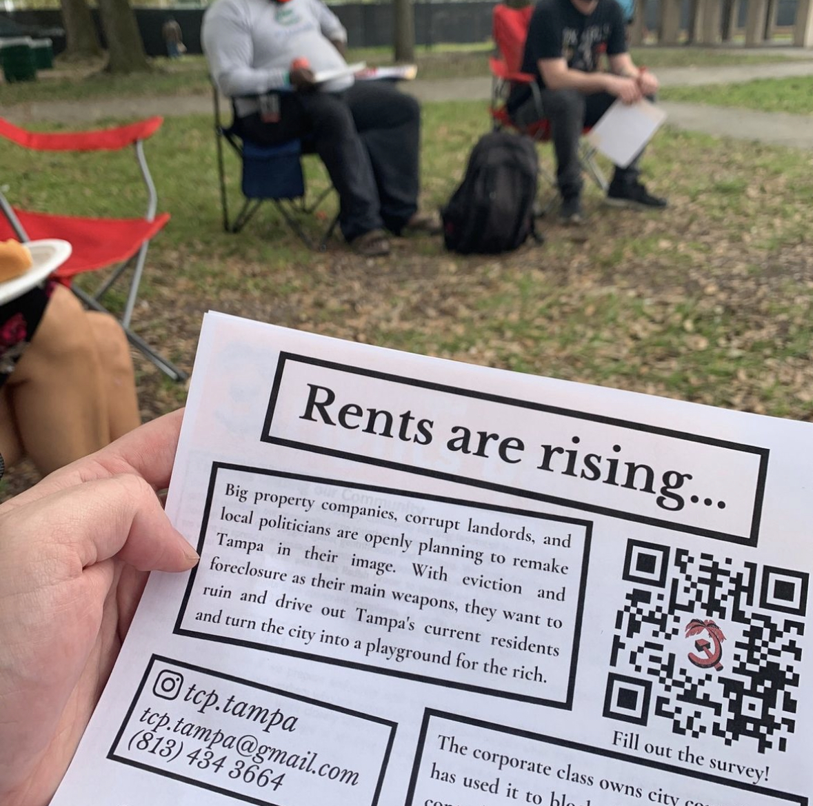 TropCommunists's tweet photo. Another Saturday means another community meeting in Borrell Park. Yesterday, we sat down with neighbors and friends to discuss further plans for developing this project into a fully-fledged tenants' assembly with the explicit aim of lowering rent across the city through... https://t.co/56odQFbrg3