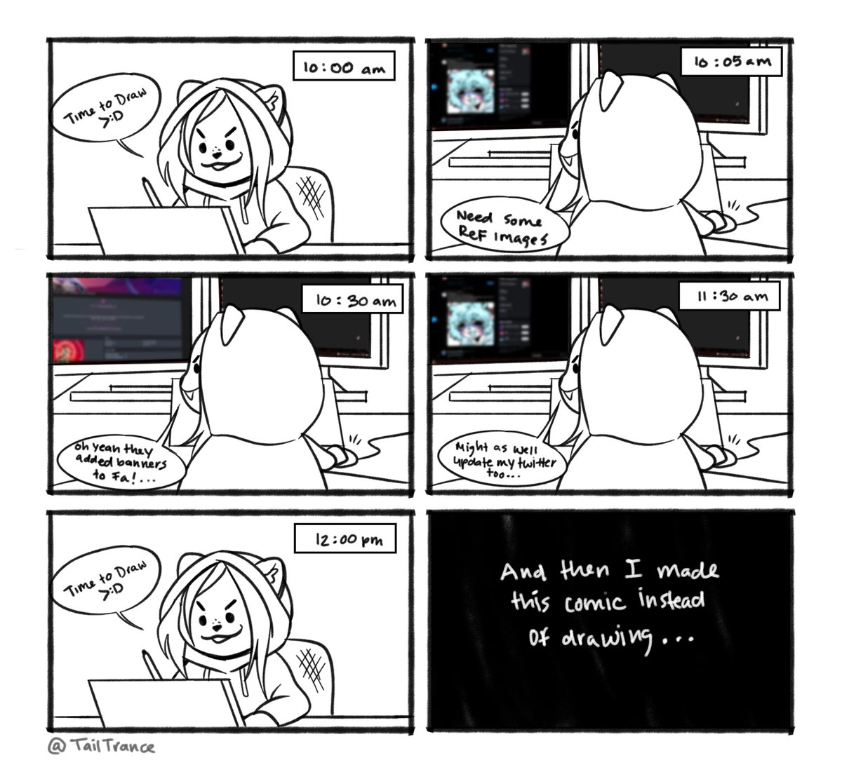 ok NOW it's time to draw! (Do I have adhd?)

#furryart