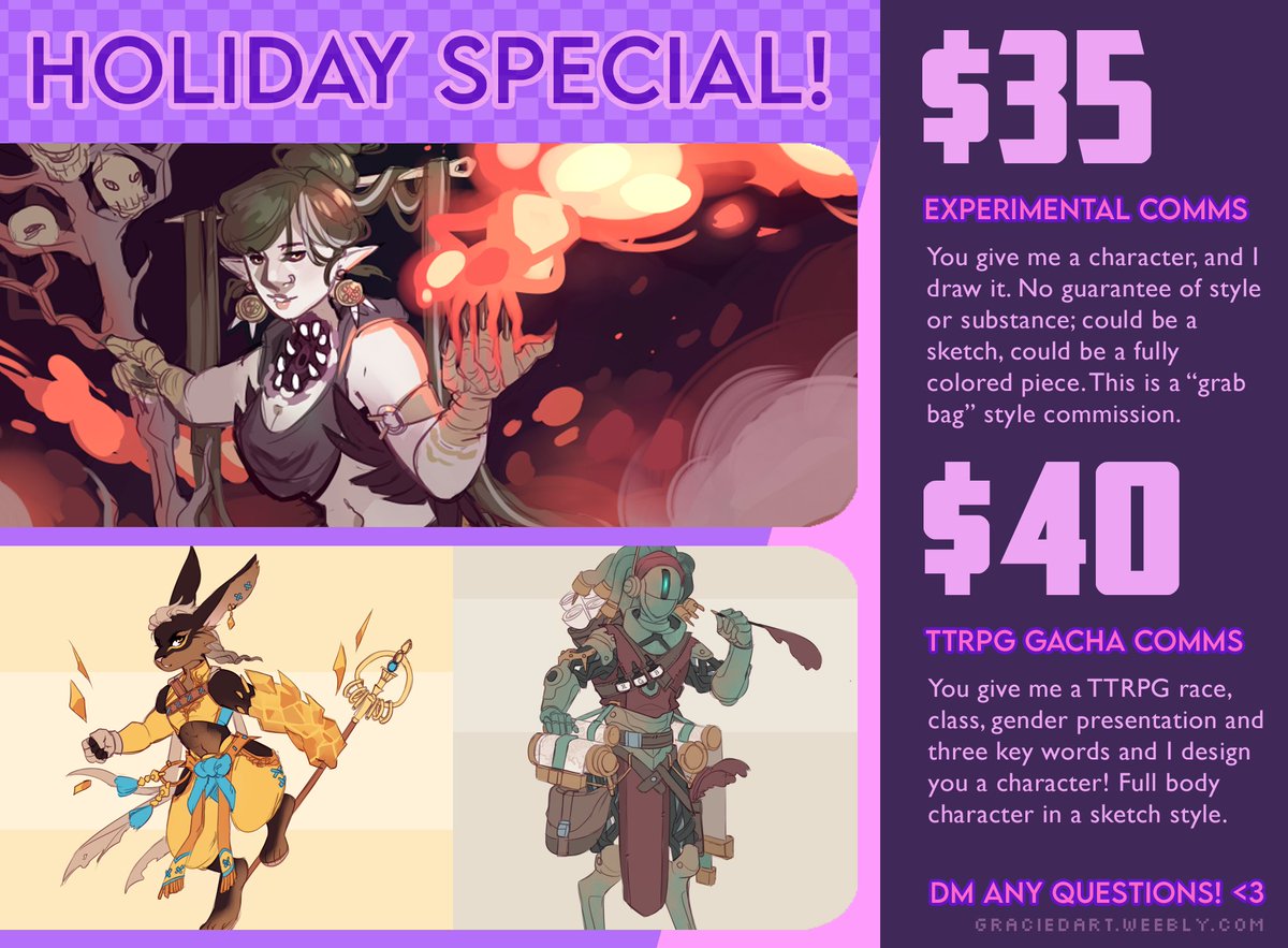 ☃️ Special holiday commissions are open ☃️
❄️ Please read thread before ordering!!
❄️ RT far and wide <3
❄️ Order form: forms.gle/FUojmprwSsfBBa…