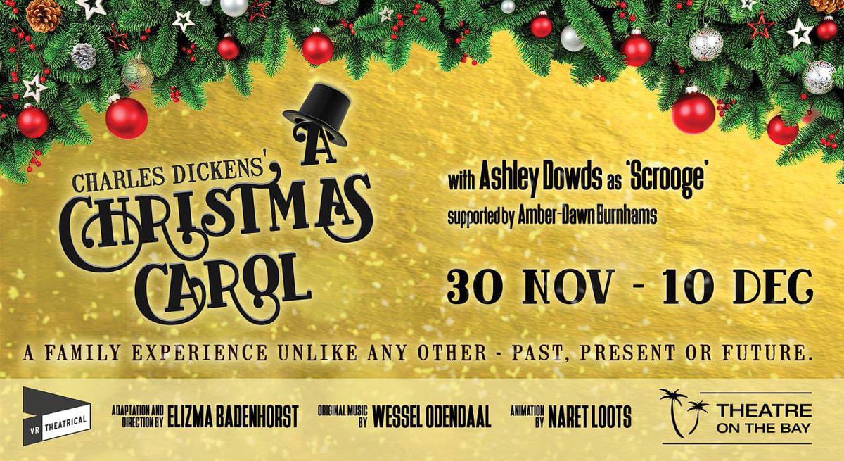 On stage this week at <a href="/PieterToerien/">Pieter Toerien Productions</a>‘s <a href="/TheatreOnTheBay/">Theatre On The Bay</a>! 🎄✨🎉✨
#achristmascarol 
🎟️ tickets.computicket.com/event/a_christ…