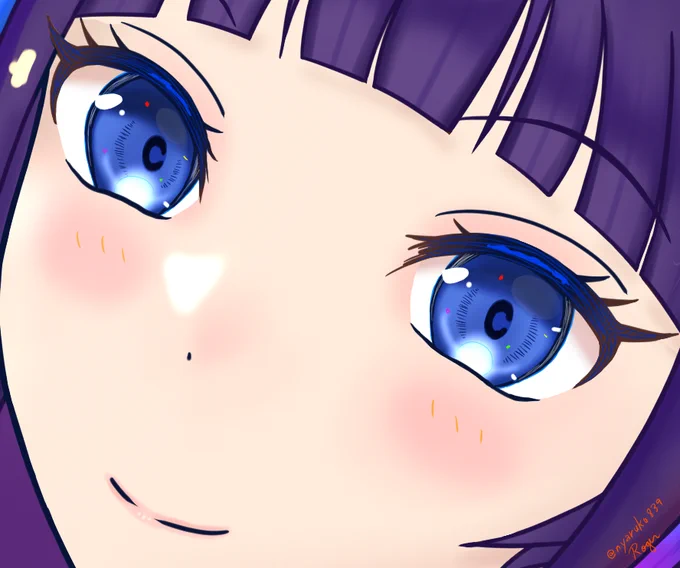 お顔ドアップ サインはここ