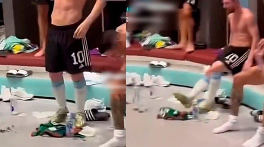 thaliabovela's tweet photo. El Messi pateando la playera de México. https://t.co/kDzbMGX1vC