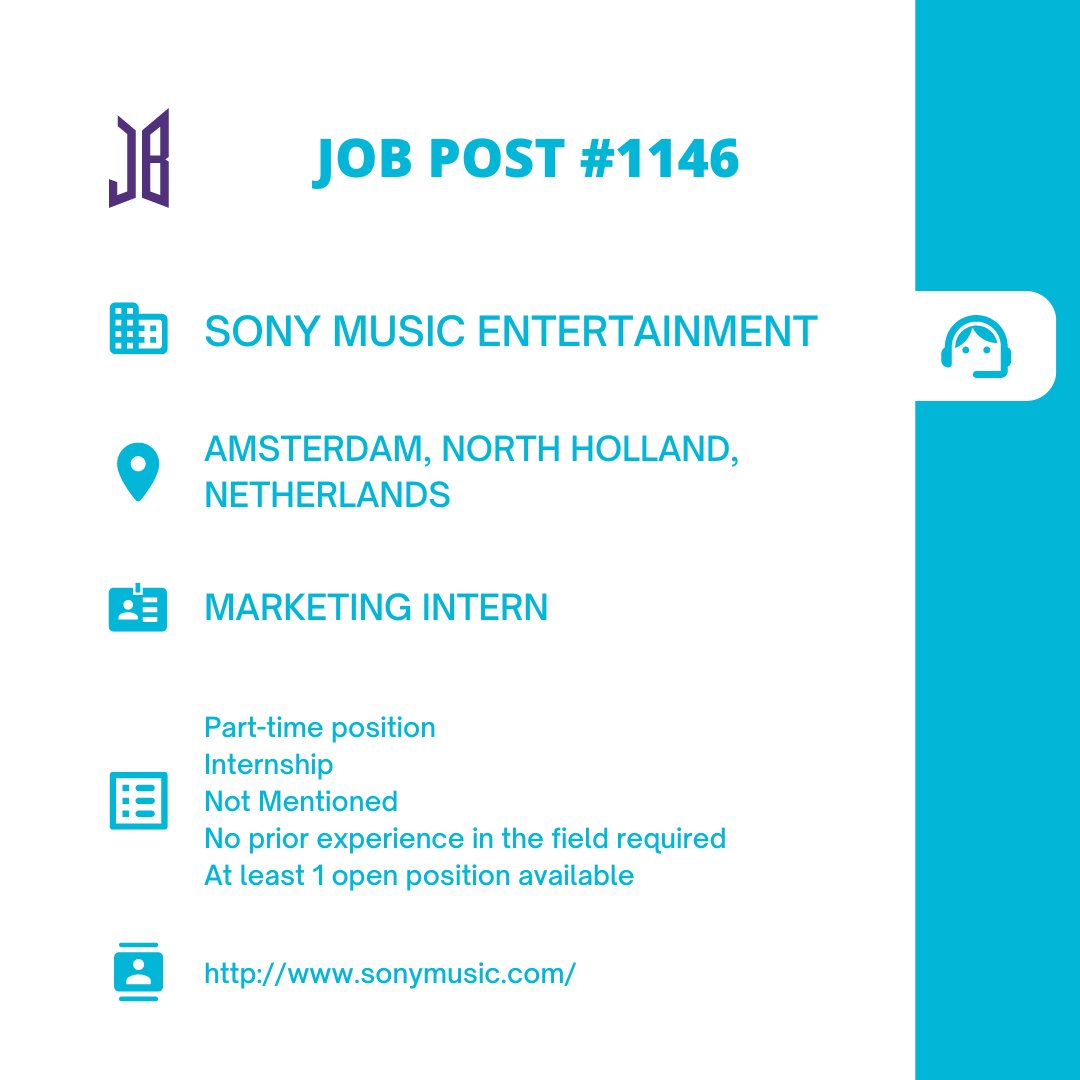BTSARMYJobBoard's tweet photo. #BAJBNetherlands #BAJBInternshipJP 
AMSTERDAM, NORTH HOLLAND, Netherlands

https://t.co/wnV0n0zMbp

#BAJBMarketing 

ARMYs, kindly contact the job poster / hiring party directly for more information. ☺️

Good luck! 💜 https://t.co/KAu8PGVUFg
