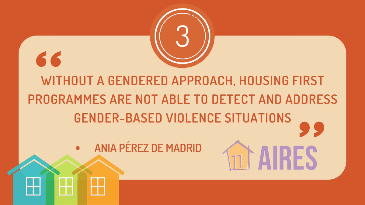 🟠#HousingFirst can be very well integrated with gender- and trauma-informed approaches to care &amp; support; combined, can create the appropriate set-up for women to exit homelessness and break the cycle of violence &amp; #homelessness.

📺Housing First &amp; Women: bit.ly/3XuAJjo