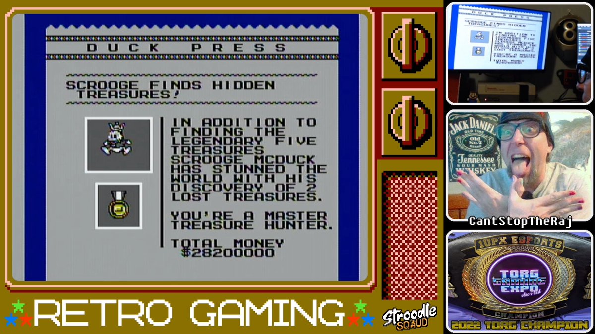 CantStopTheRaj's tweet photo. $28.2 MILLION! WE DID IT!!! @TwinGalaxies #DuckTales #NES #WorldRecord #MostMoney
Thank you for everyone that was in the stream today, rooting me on! We are all rich! But I am now the richest!!! WHOOO HOOOOO!!!!!!! https://t.co/mrw4dtCwVX