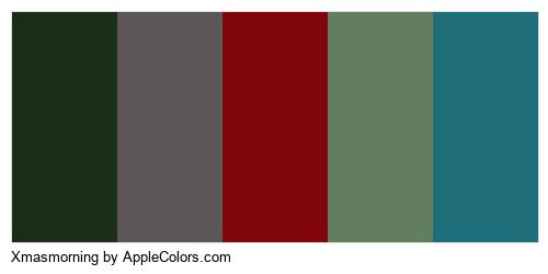 _applecolors's tweet photo. Check out New Palette Today - Xmasmorning Color @_applecolors https://t.co/JE2k8ak56F #5C5656 #81060C #627E5E #1F6F7A #xmasmorning https://t.co/bjN98wBuCs