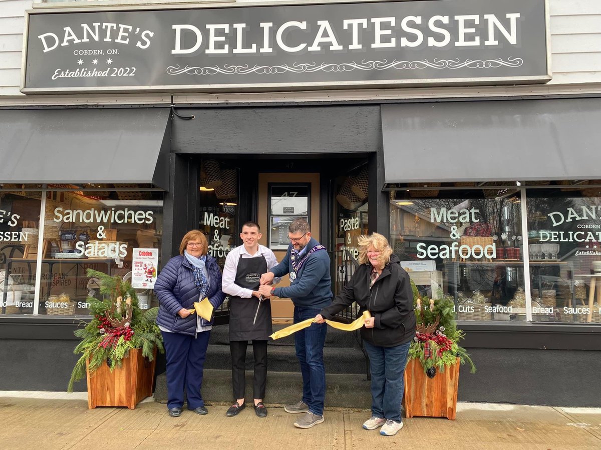 bosshoff9's tweet photo. It was a successful weekend for my grand opening of Dante’s Delicatessen! Thanks to everyone who helped out including my staff and family members. 

If you ever find yourself in Cobden, ON be sure to stop by. https://t.co/vmR3Oh942A