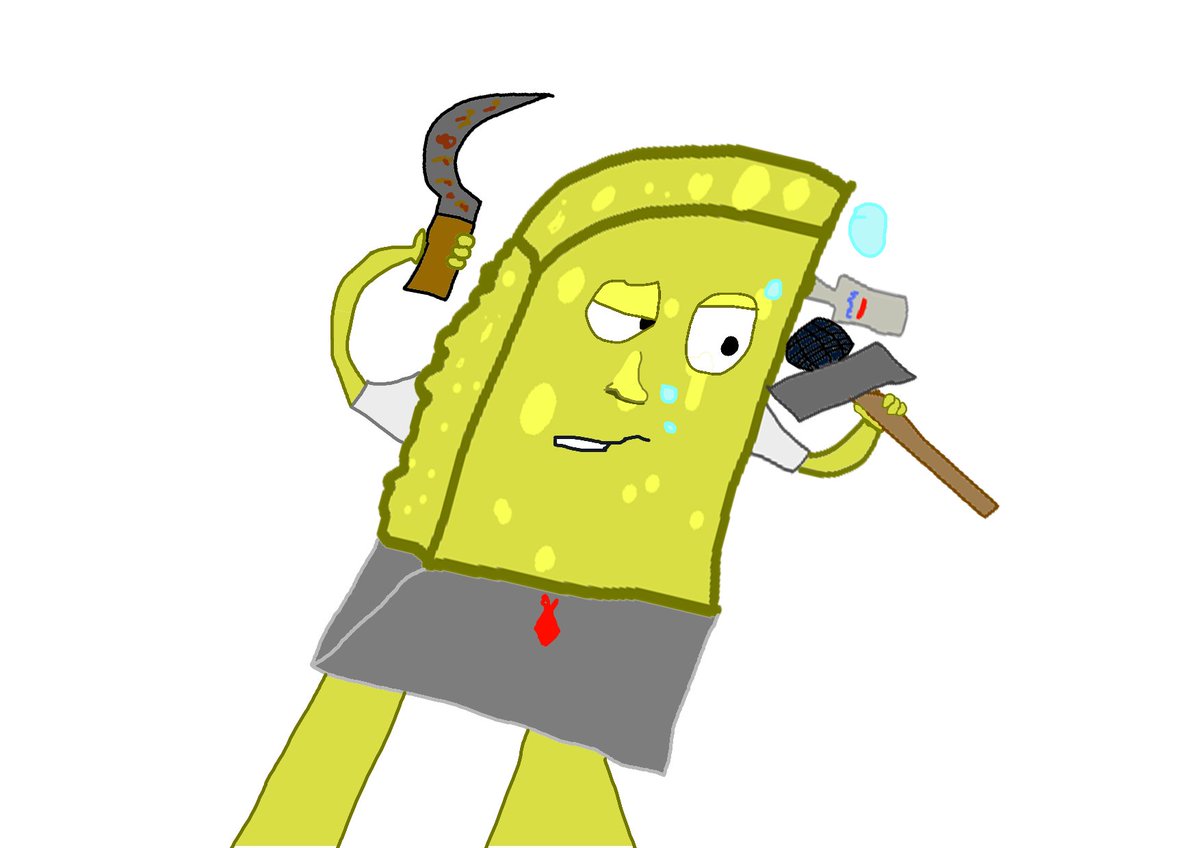 kox_bar's tweet photo. @SpongebobParod4 
#FNFSpongebobparodies 
if i wanted make a own spongebob parody then it was a
"russian spongebob", and i draw him (his name is drunbob) https://t.co/JXL3KOGtya