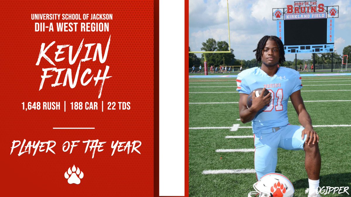 Congratulations to <a href="/KevinFinch31/">Kevin Finch</a> Kevin Finch for being chosen DII-A West Region Player of the Year by the region coaches! #GoBruins