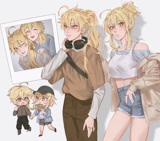 Just wanted to draw the twins in my style for a bit #Genshinlmpact #原神 