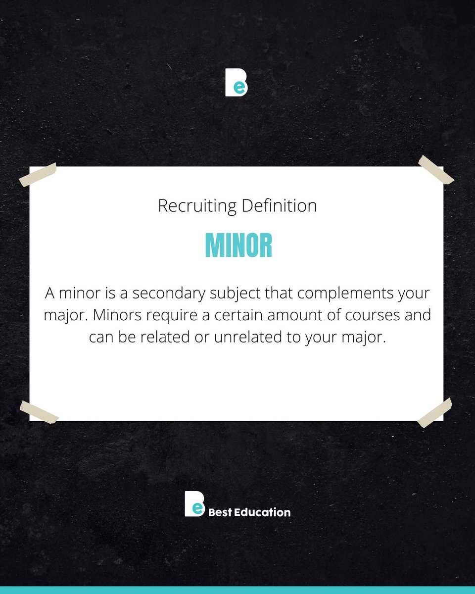 bestedprep's tweet image. Recruiting Definition of the Week: Minor!

#beyourbest | #besteducationprep