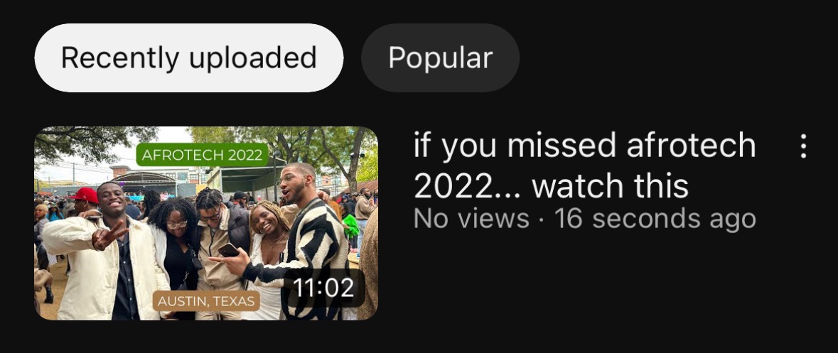 cexyceo's tweet image. thousands of black people + good music + good food = shenanigans 

here’s my lil recap of my week in austin, tx at #afrotech22

youtu.be/wLwqv28KhpY

#afrotech2022 #AustinTX #blavity