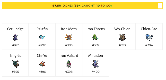 skulln0va's tweet photo. aaa i'm so close to the completed living dex https://t.co/Rsdk1Jl2Xu