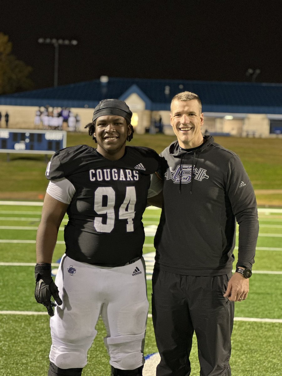 Lots of big things have been happening for <a href="/TheCougarWay/">CollegeStationCougs</a> over the last few weeks. Friday night <a href="/JohnsonKorbin94/">Korbin Johnson</a> set the career TFL record for CSHS at 43. This guy has done everything we have asked and has played every spot on the d-line. Excited to see all the future has for him.